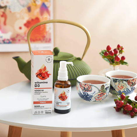 Witamina D3 4000 IU, MCT, krople 50 ml Aura Herbals