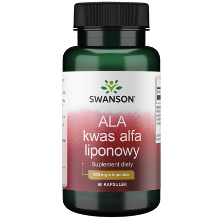 Swanson Kwas alfa liponowy (ALA)- 600mg/60kaps