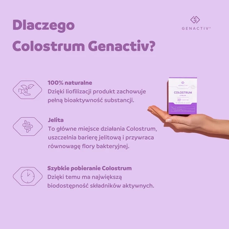COLOSTRUM JUNIOR Z CZARNYM BZEM GENACTIV, tabletki do ssania