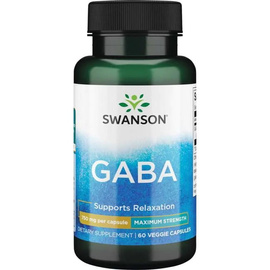 Swanson GABA forte  750 mg - 60 kapsułek Suplement diety