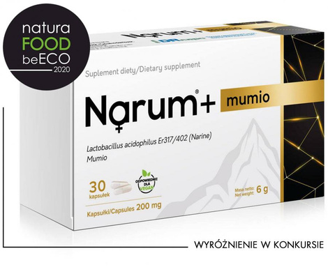 Narum + Mumio 200 mg | 30 kapsułek PRAWIDŁOWY METABOLIZM