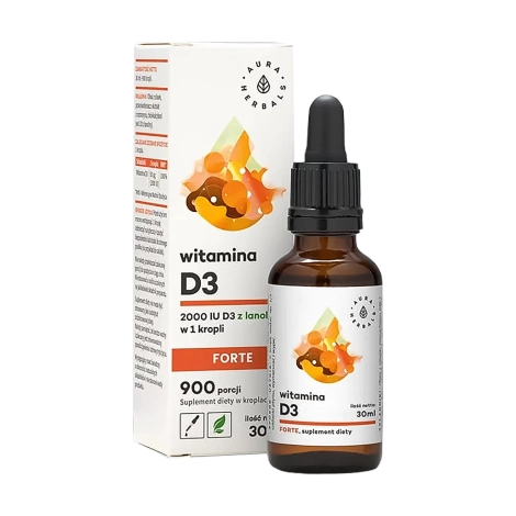Witamina D3 2000 IU D z lanoliny Aura Herbals