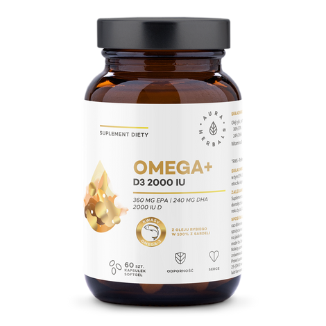 OMEGA+ D 2000 IU, Aura Herbals