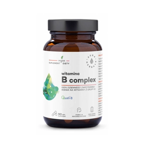Witamina B Complex Witaminy z grupy B (90 kaps) VEGE Aura Herbals