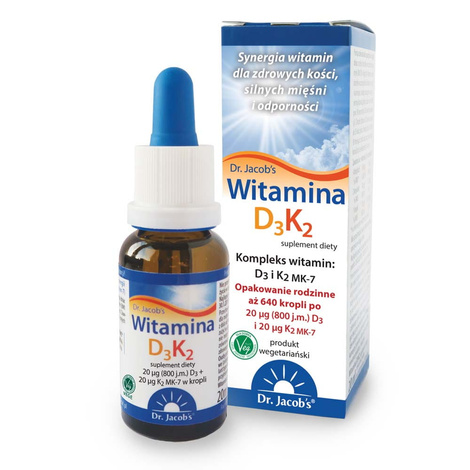 Witamina D3K2 Dr.Jacob's, suplement diety